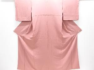 のり散らし模様織り出し一つ紋色無地着物